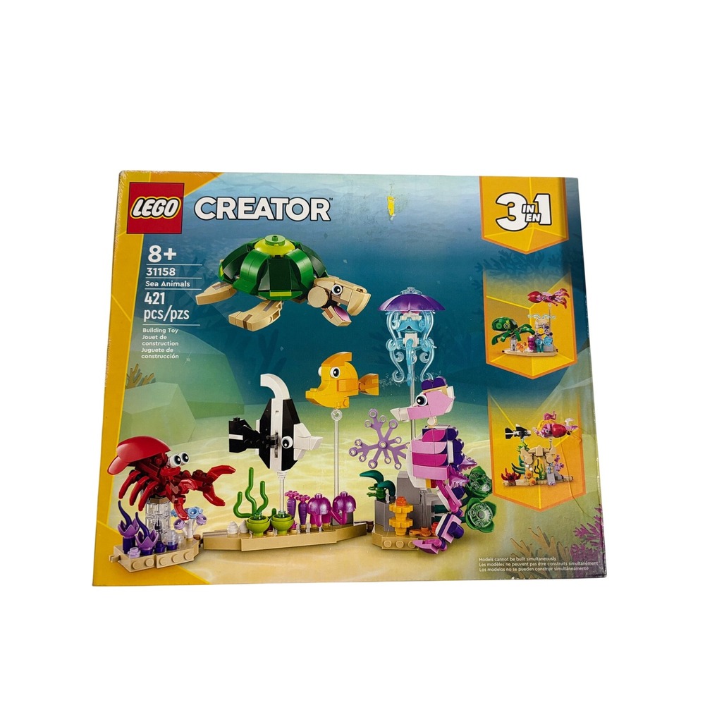 LEGO Creator 3in1 Sea Animals 31158 421pcs Yellow, LEGO, Toy, New,Set, Gift
